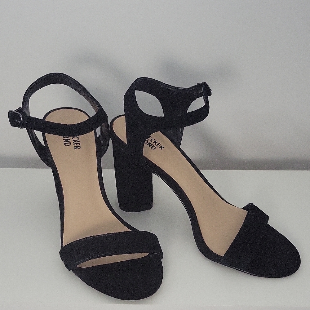 Black Strappy Heeled Sandals